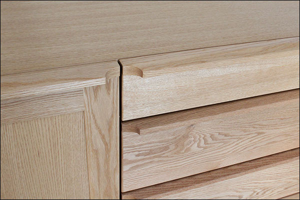 オーク材食器棚