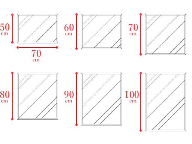 サイズオーダーでインテリアにピッタリの鏡
