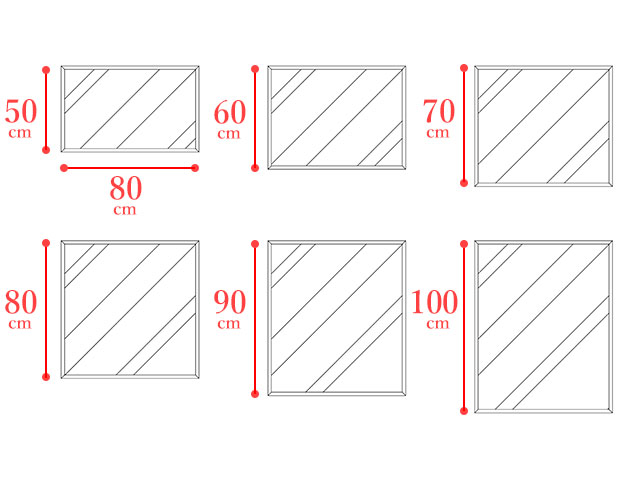 サイズオーダーでインテリアにピッタリの鏡