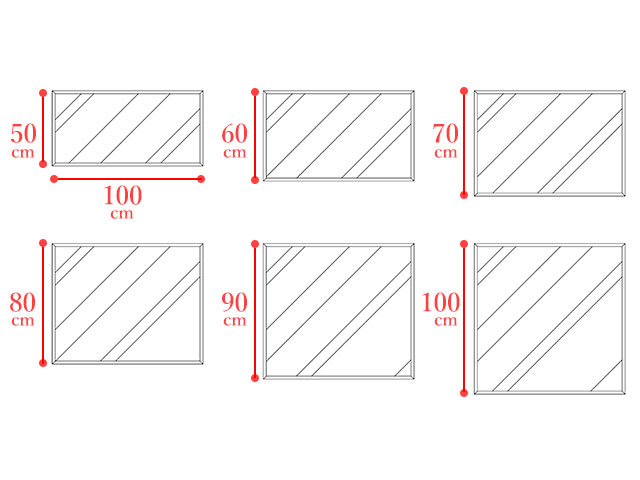 サイズオーダーでインテリアにピッタリの鏡