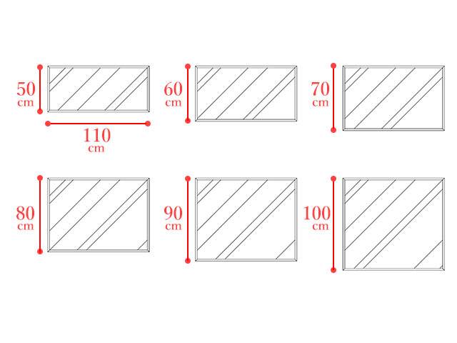 サイズオーダーでインテリアにピッタリの鏡