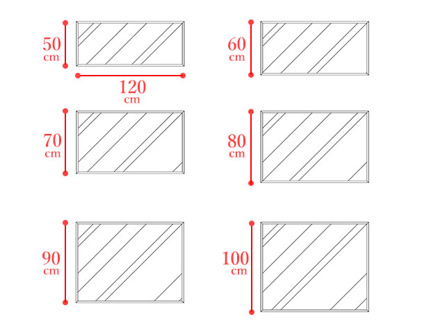 サイズオーダーでインテリアにピッタリの鏡