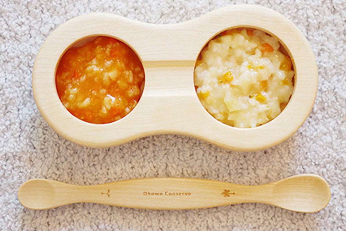 国産材使用米ぬかオイル塗装のファーストスプーンセット