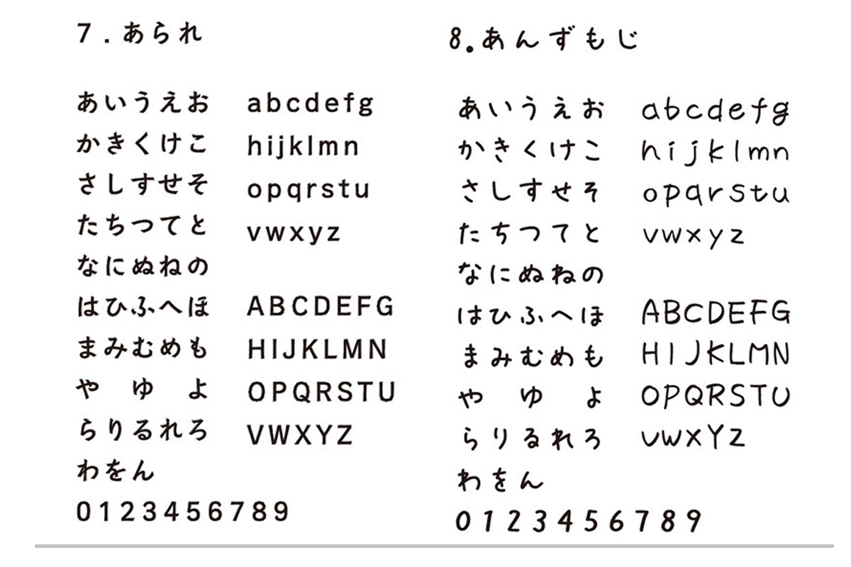 フォント一覧、あられ・あんずもじ