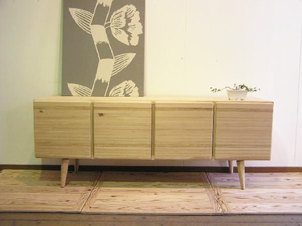  ナデ撫で杉160ローキャビネットA