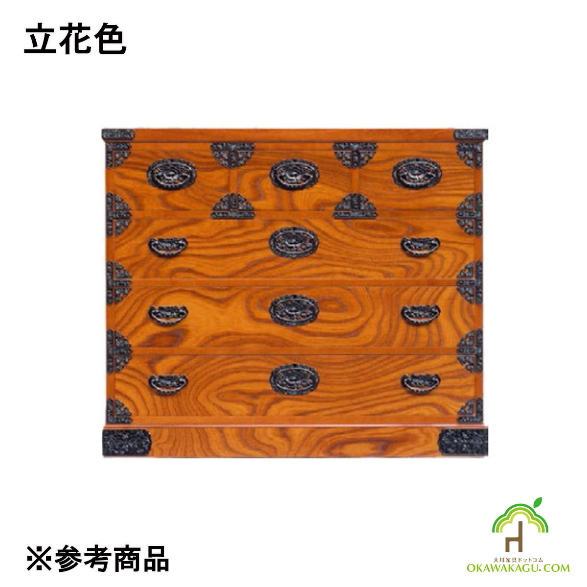 吉野民芸　幅49センチ仏壇上置きは、立花色商品例（有料）