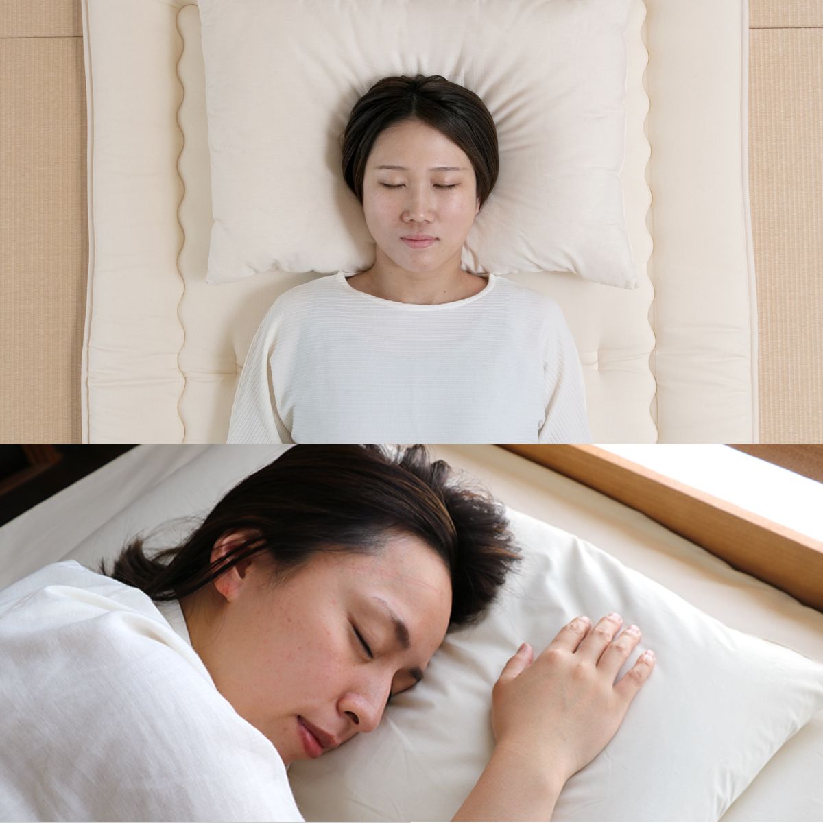 朝にすっきり目覚めるイメージ（穏やかな寝室）