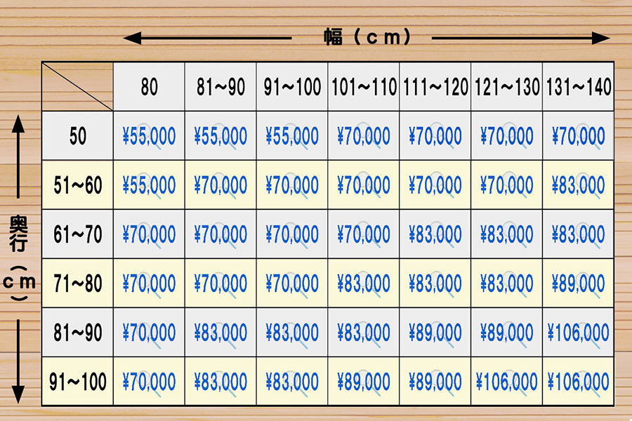 杉テーブル表１