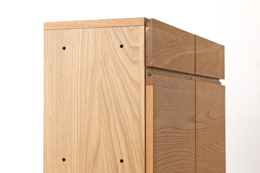 ツマミなしの掘り込み取っ手