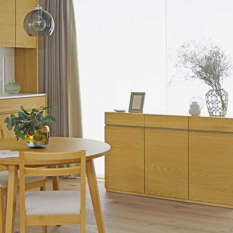 幅134センチキャビネット「レッチェ」ホワイトオーク材以外の、シリーズをお探しの方は「レッチェ」で検索!!