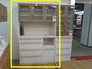 ホワイトとオーク120オープンボード | 大川家具ドットコム通販