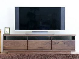 幅160 奥行44 高さ43】フレックス テレビボード ウォールナット 160