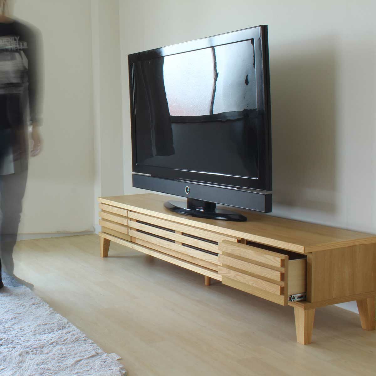 テレビボード 大川家具】テレビボード 180cm幅 レジェロ グレージュ [サン] シンプル