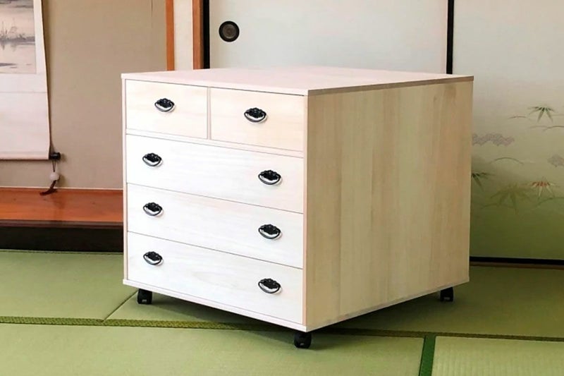 幅75 奥行75 高さ70】押し入れたんす4段（ROT-75） | 大川家具ドット 
