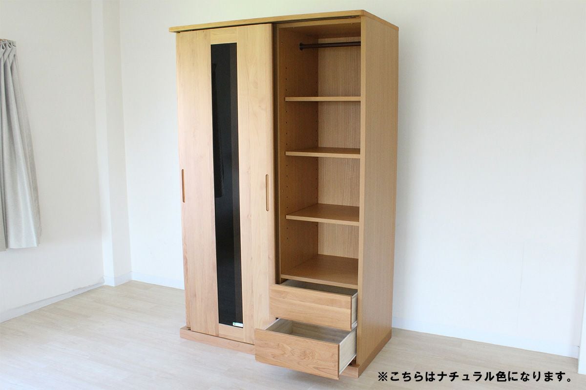 シギヤマ家具 オープンタイプワードローブ CROSS TIME【トレファク 川越店】 幅120 奥行59 高さ190】ハート 120スライドワードローブ(ブラウン