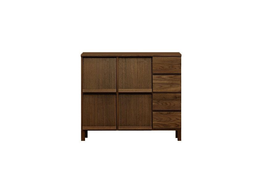 レッチェ80サイドチェスト（ウォールナット） | 大川家具ドットコム通販