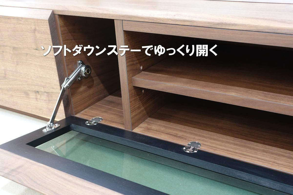 テレビボード クオーレ 幅180cm ウォールナット ダークグレー 木製 高級感 ブラウン 収納 インテリア 中古家具 店頭引取歓迎 R7254) a1--sbl180tvbdwn.jpg