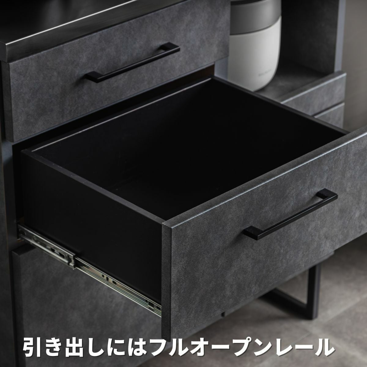 ステンレス天板作業台のキッチンカウンター85cm幅グレースタイル