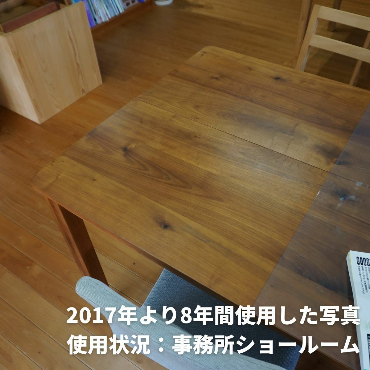 商品名 8年使用後の写真