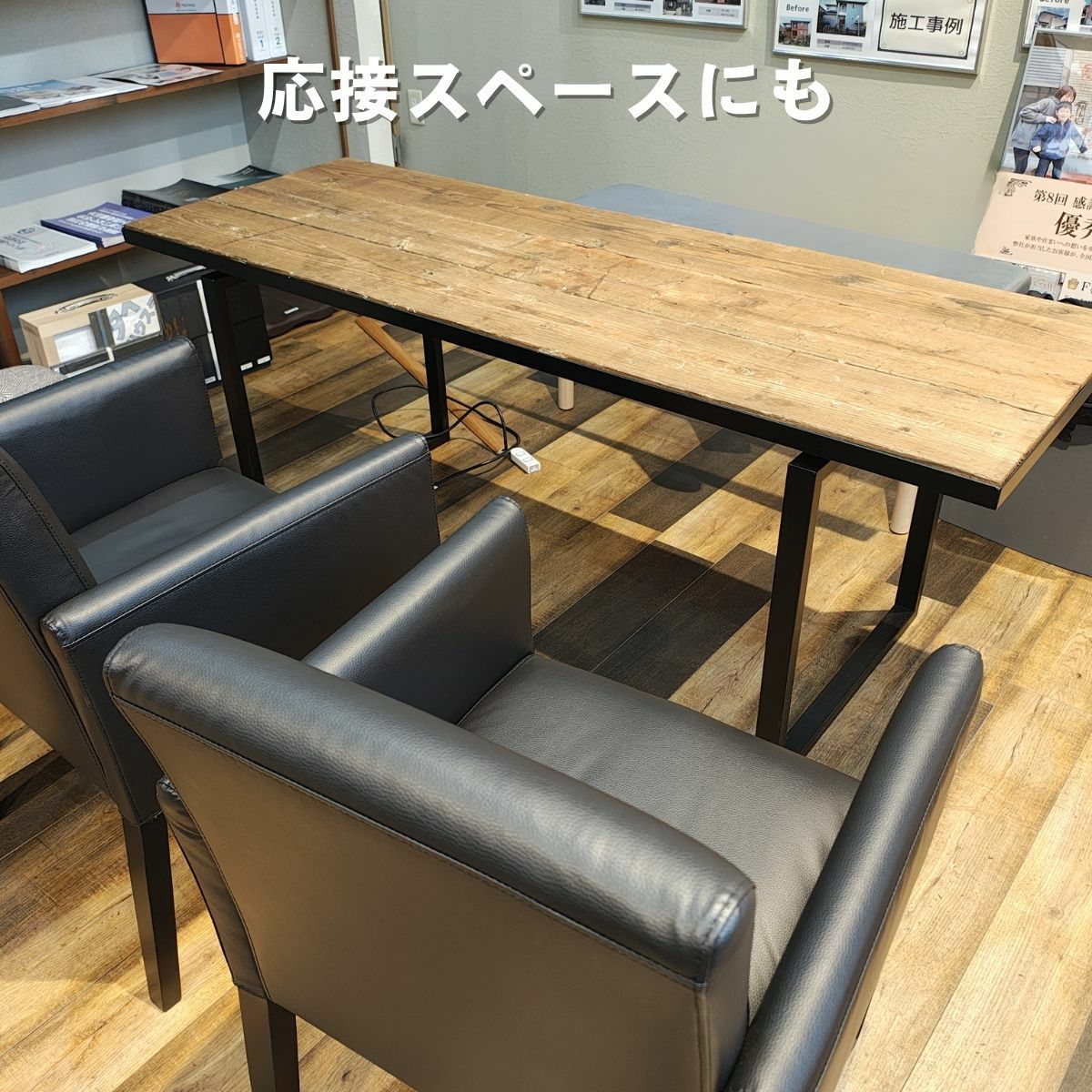 アイアンダイニングテーブル　大分市内の方は配送無料！ 幅80］ ダイニングテーブル アイアン脚｜正方形 コンパクトテーブル