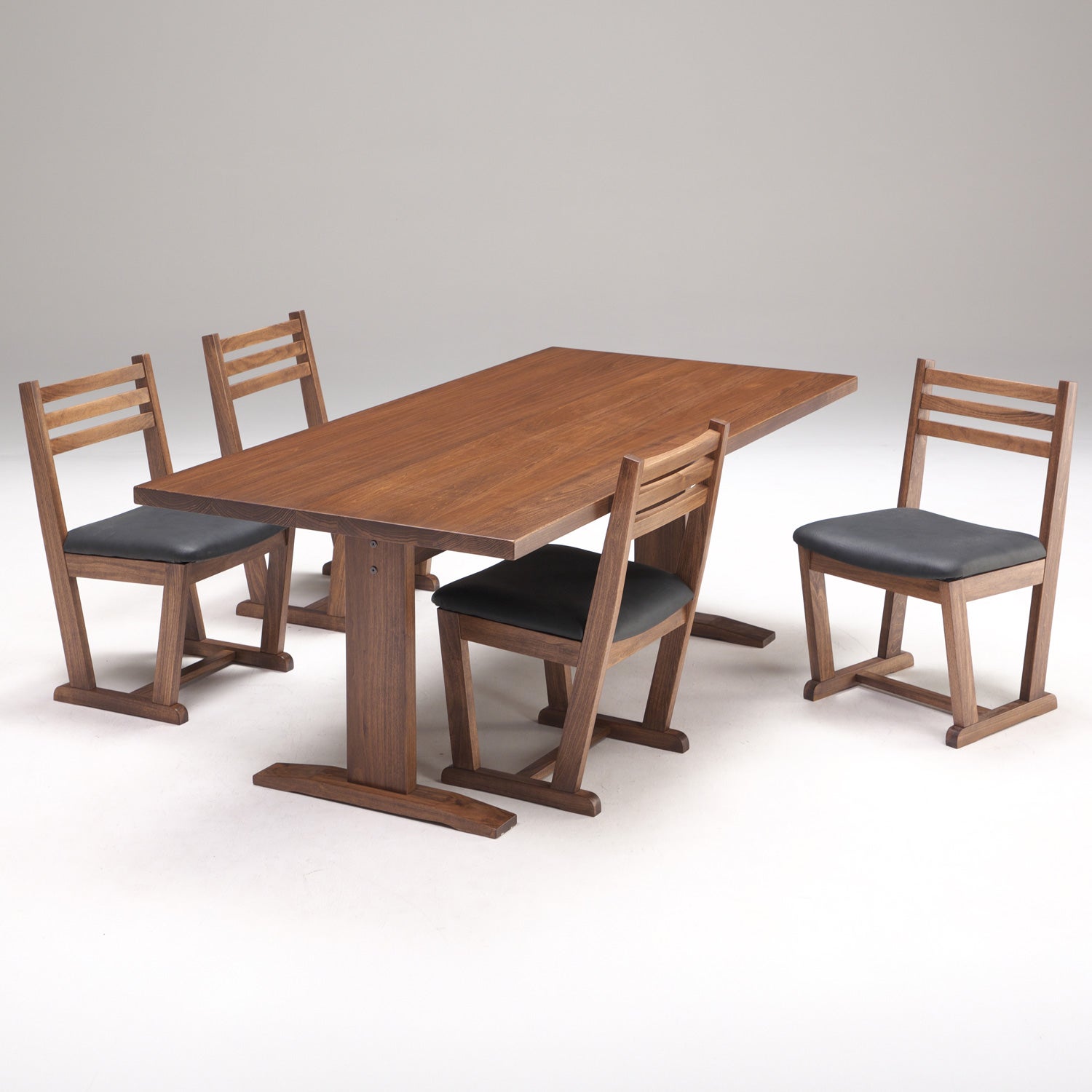 天板厚4センチの2本脚ダイニングテーブル 220×100 | 大川家具ドット